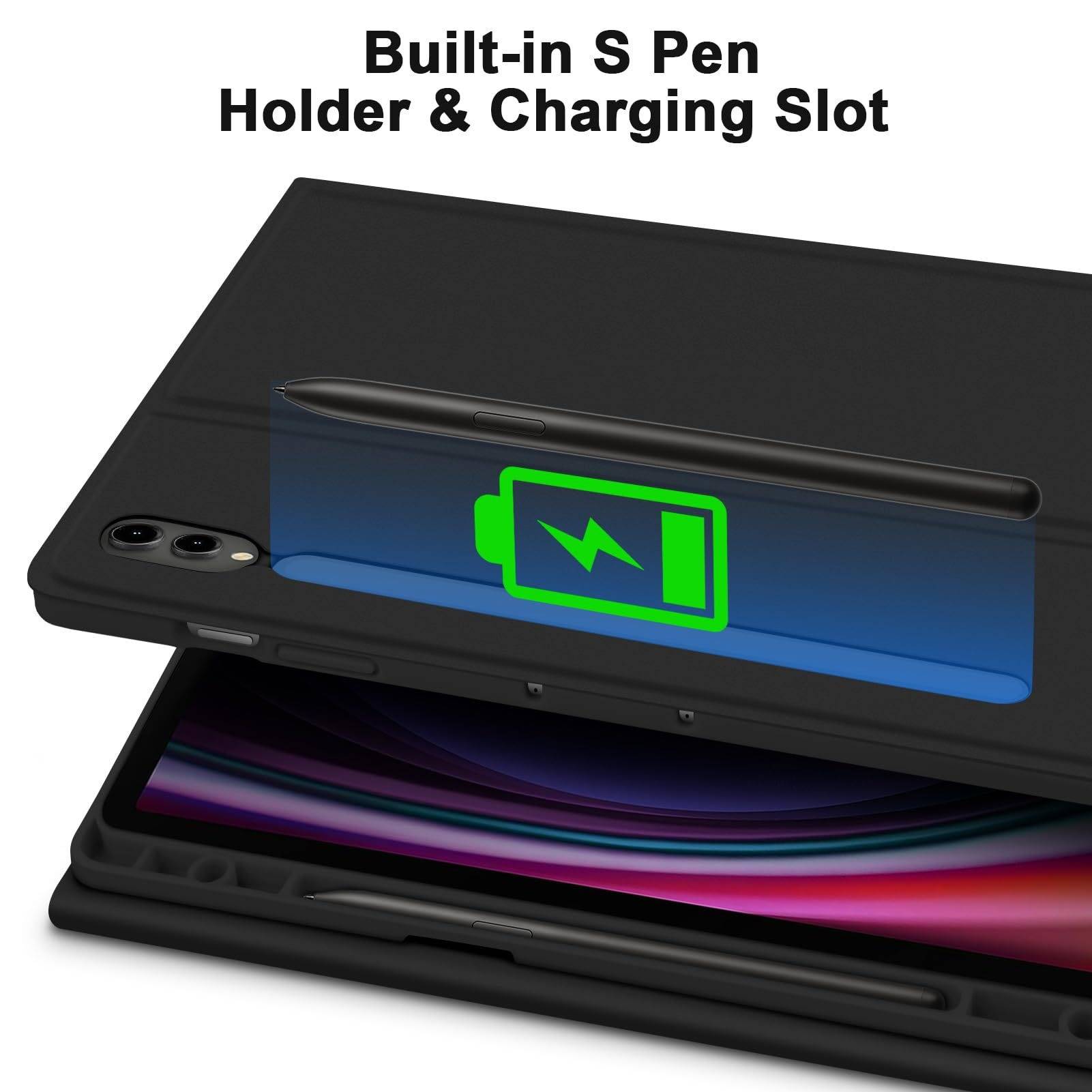 Bluetooth-Tastaturhülle mit Touchpad und Hintergrundbeleuchtung - Kompatibel mit Samsung Tab S10 FE Plus 13,1 Zoll 2025