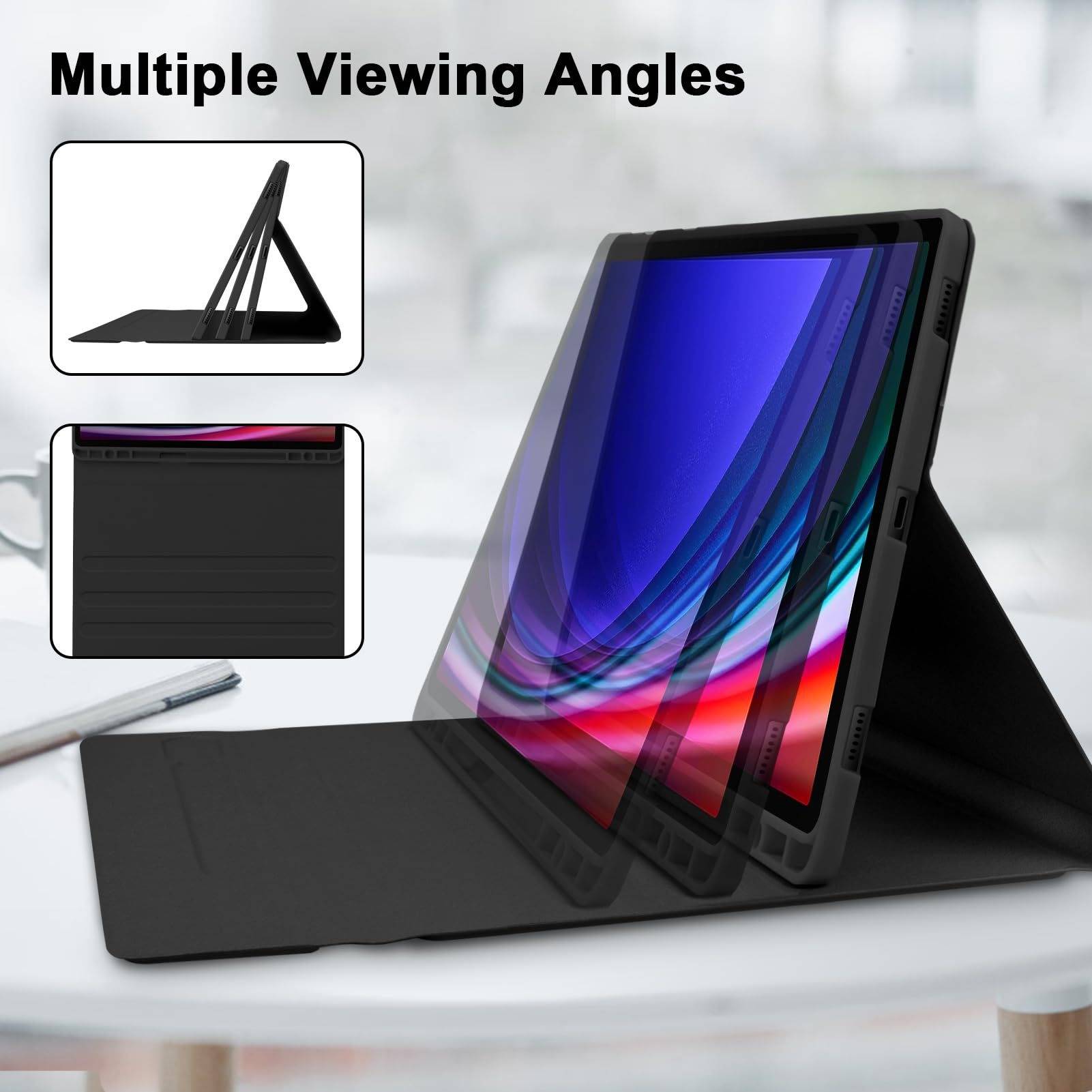 Bluetooth-Tastaturhülle mit Touchpad und Hintergrundbeleuchtung – Kompatibel mit Samsung Galaxy Tab S7 FE 5G 12,4 Zoll