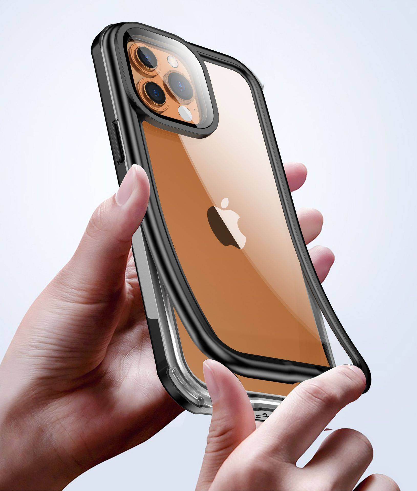 wasserdichte Hülle für iPhone 13/13 Pro schwarz / grau