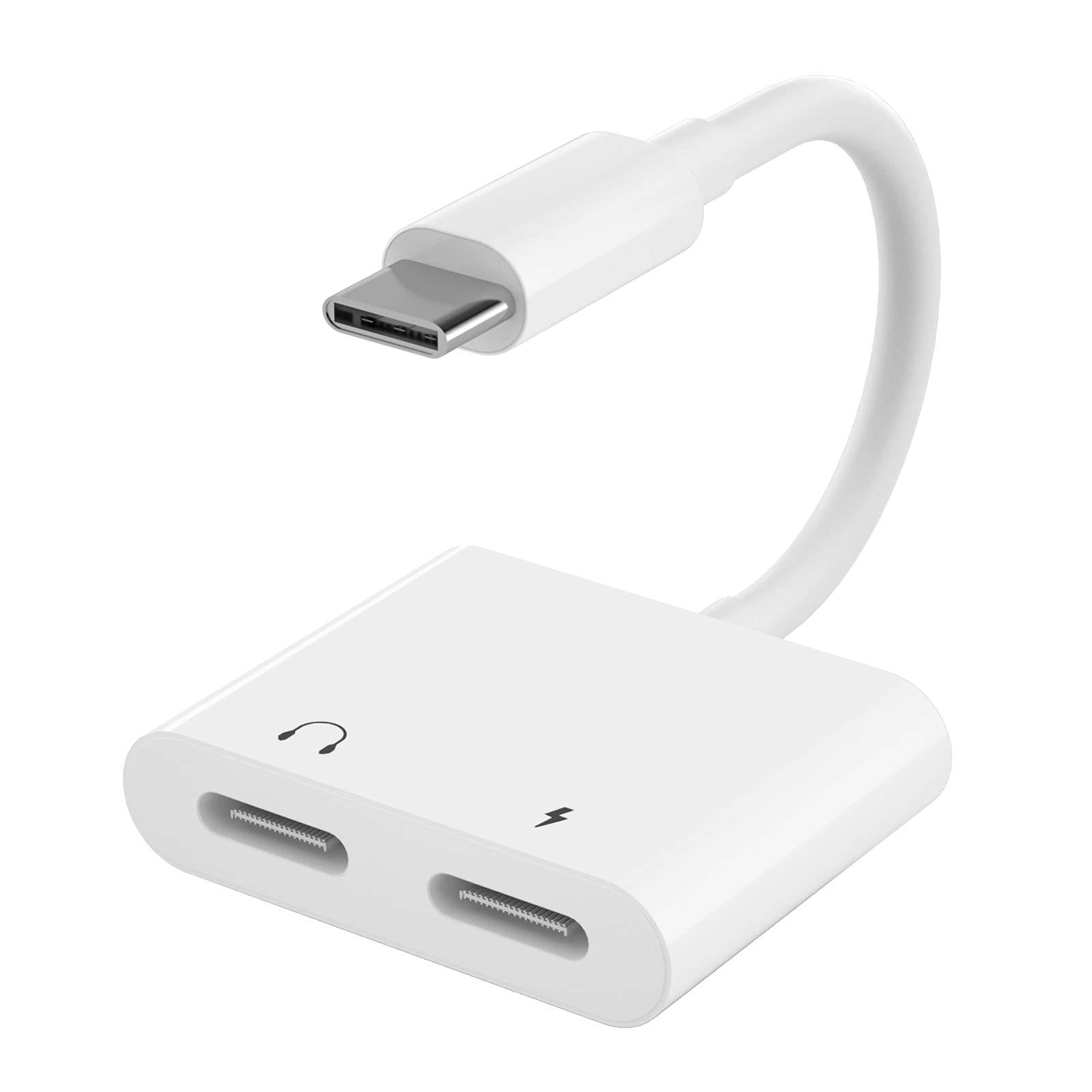 USB-C 2-in-1-Adapter für Kopfhörer und Laden