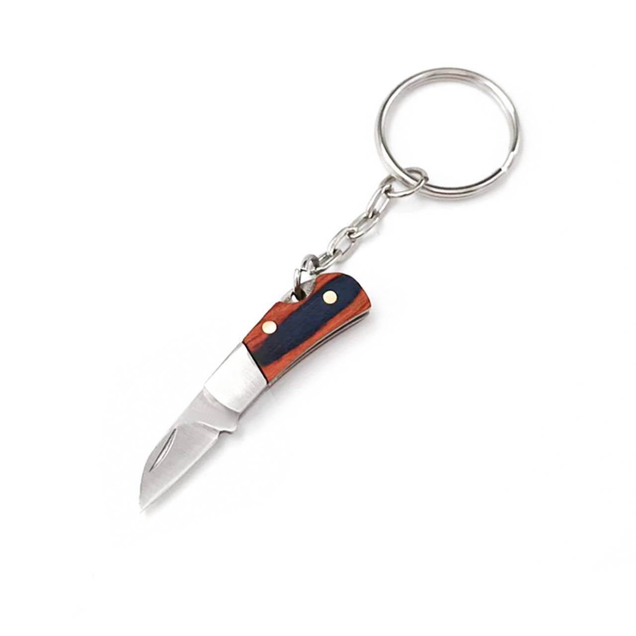 Mini-Klappmesser mit Tarnmuster – Edelstahl-Taschenmesser mit Schlüsselanhänger