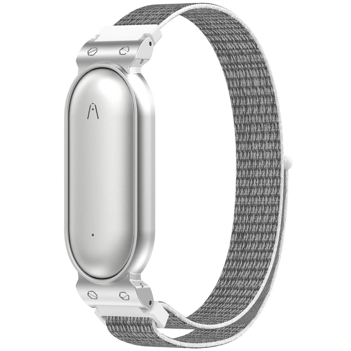 PLAUD Notepin Ai Nylon Klettverschluss Uhrenarmband - Sicheres und verstellbares Armband Silver