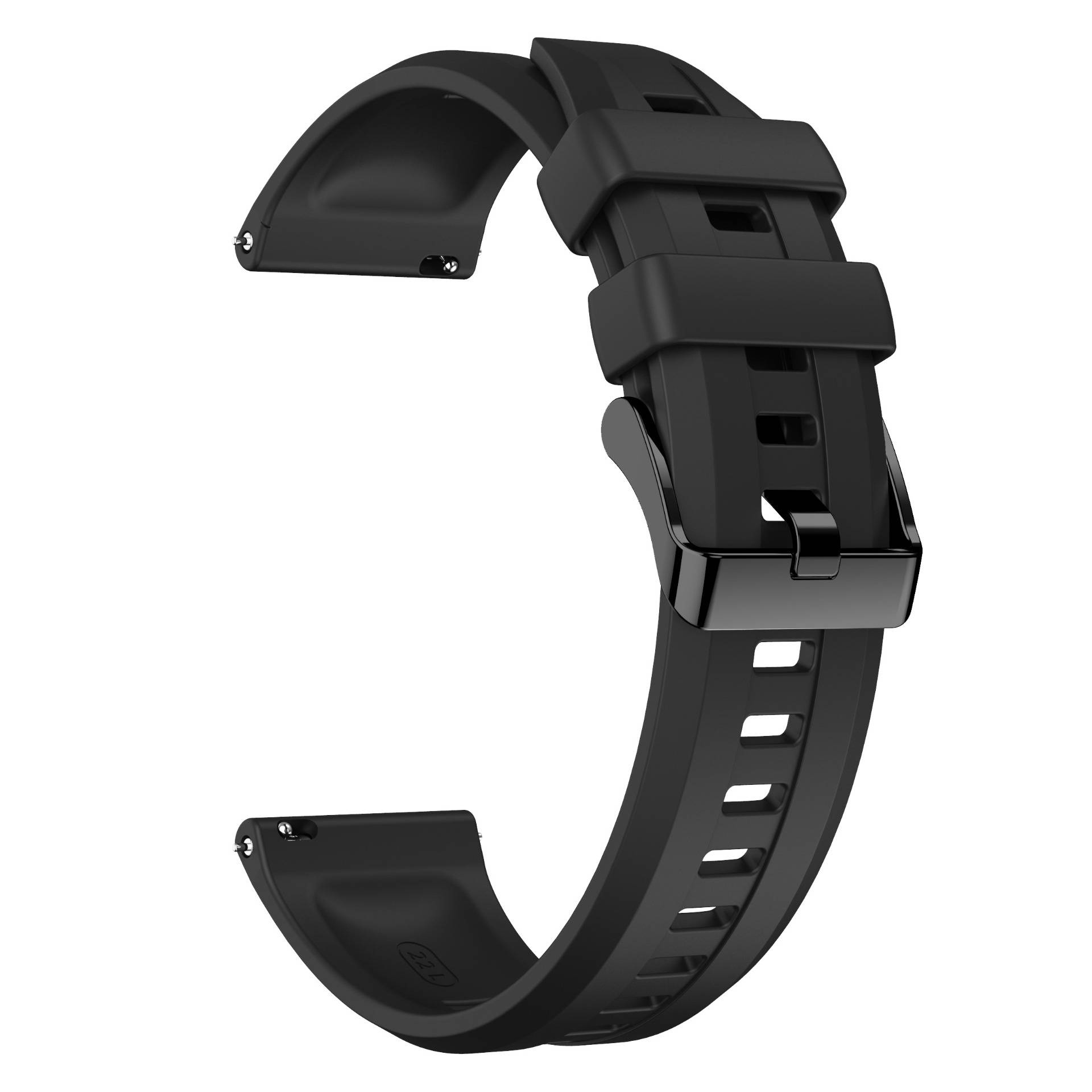 Sportliches Silikon-Ersatzarmband kompatibel mit Huawei GT6 – Weich, flexibel und einfach zu installieren Black