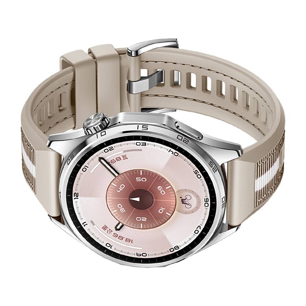 GT6 46mm Gewebtes Silikon-Uhrenarmband - Kompatibel mit Huawei Watch Serie Beige