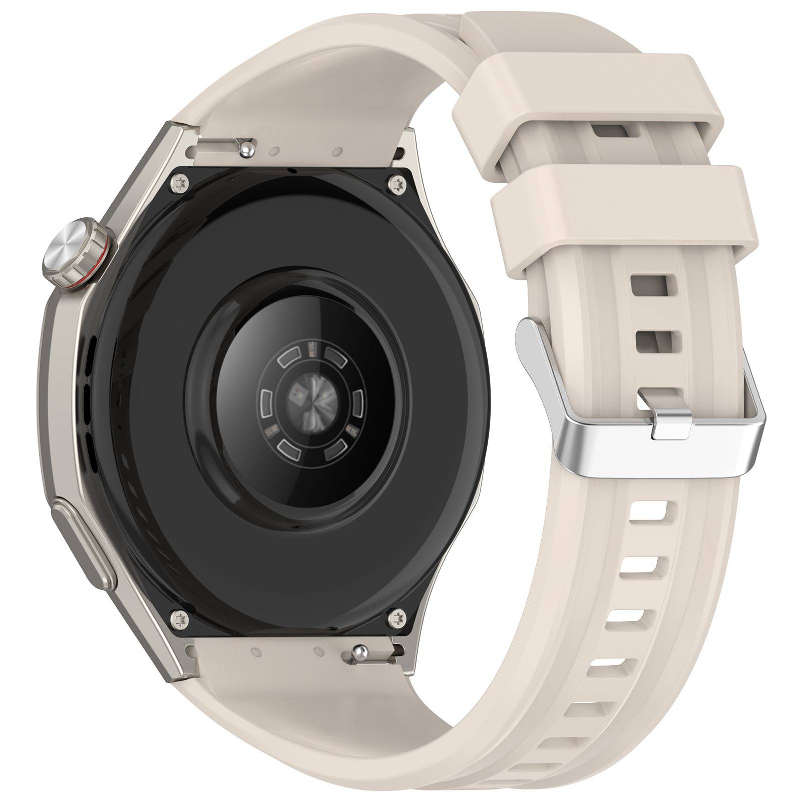 Nahtloses Silikon-Uhrenarmband kompatibel mit Huawei GT6 Pro - Mehrere Farben verfügbar Beige