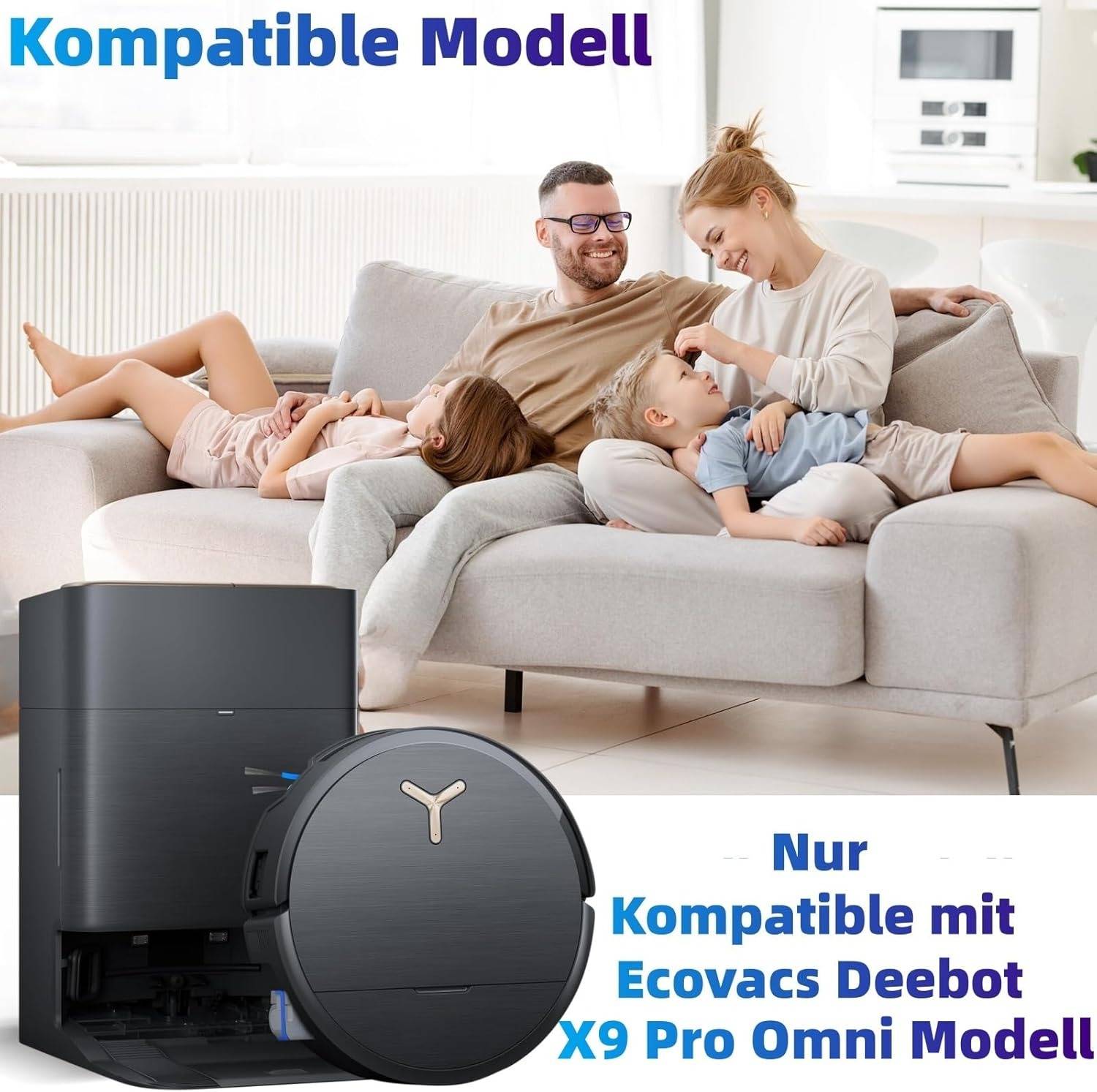 Ersatzteilset kompatibel mit dem Ecovacs X9 Pro Omni Saugroboter