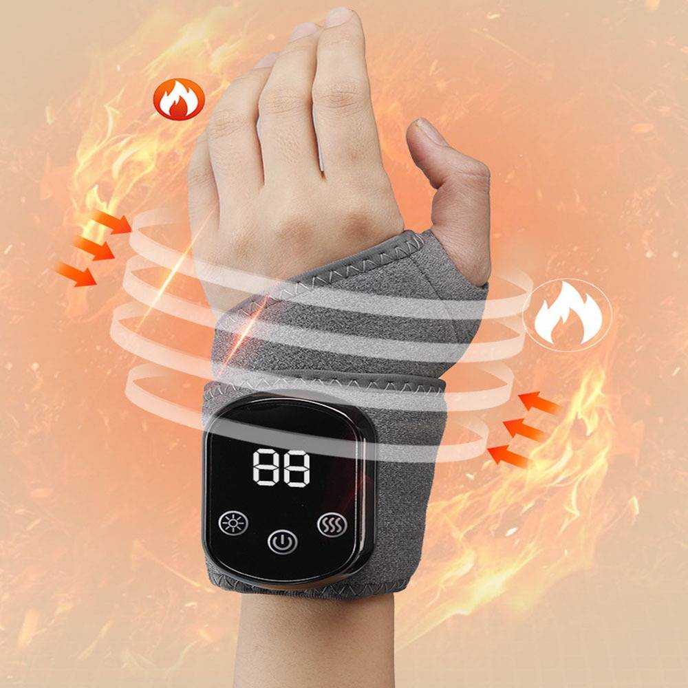 Elektrisches beheiztes Handgelenk-Massagegerät mit Vibration & Wärmetherapie, USB-aufladbar