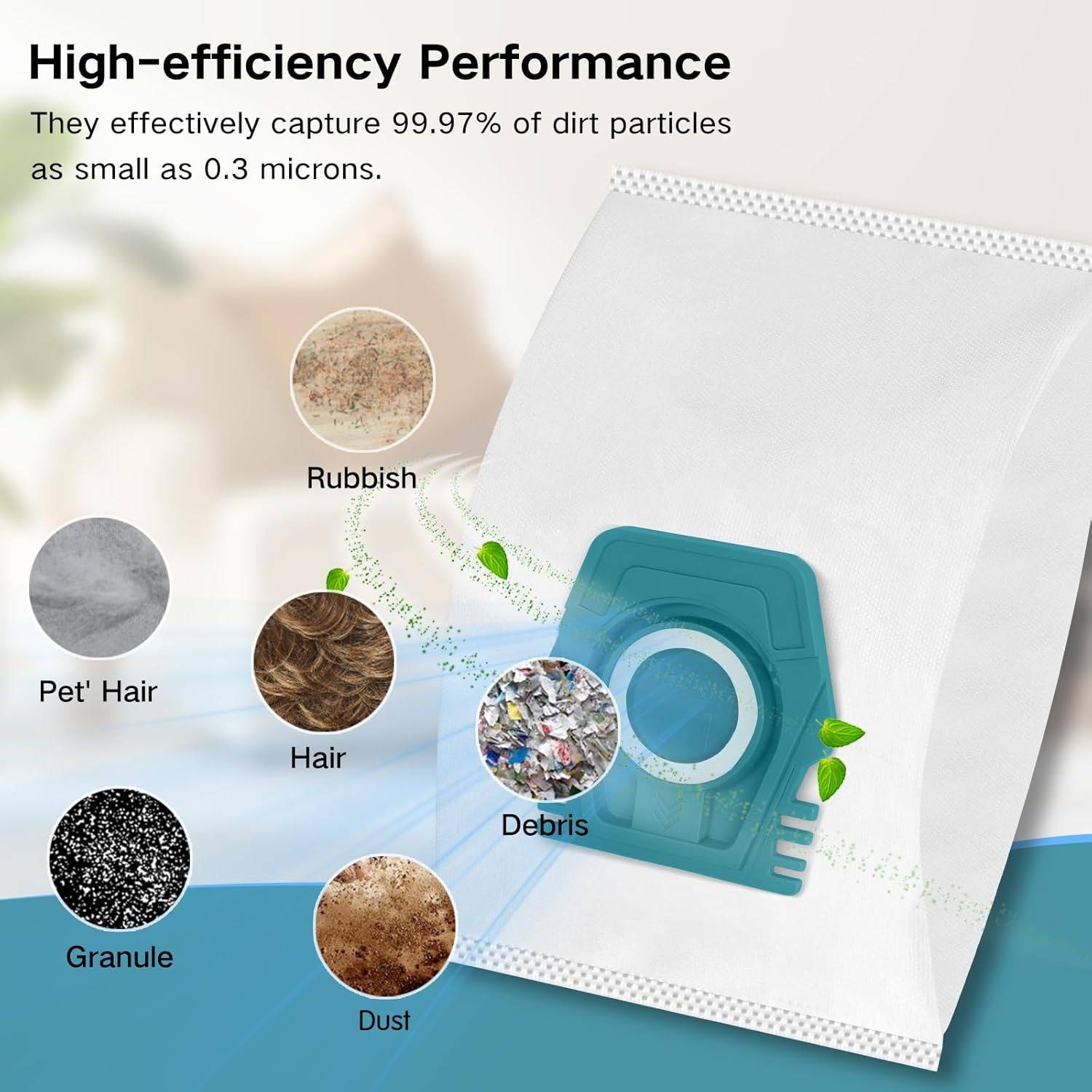 12er-Pack Staubsaugerbeutel, kompatibel mit der Miele Guard Serie