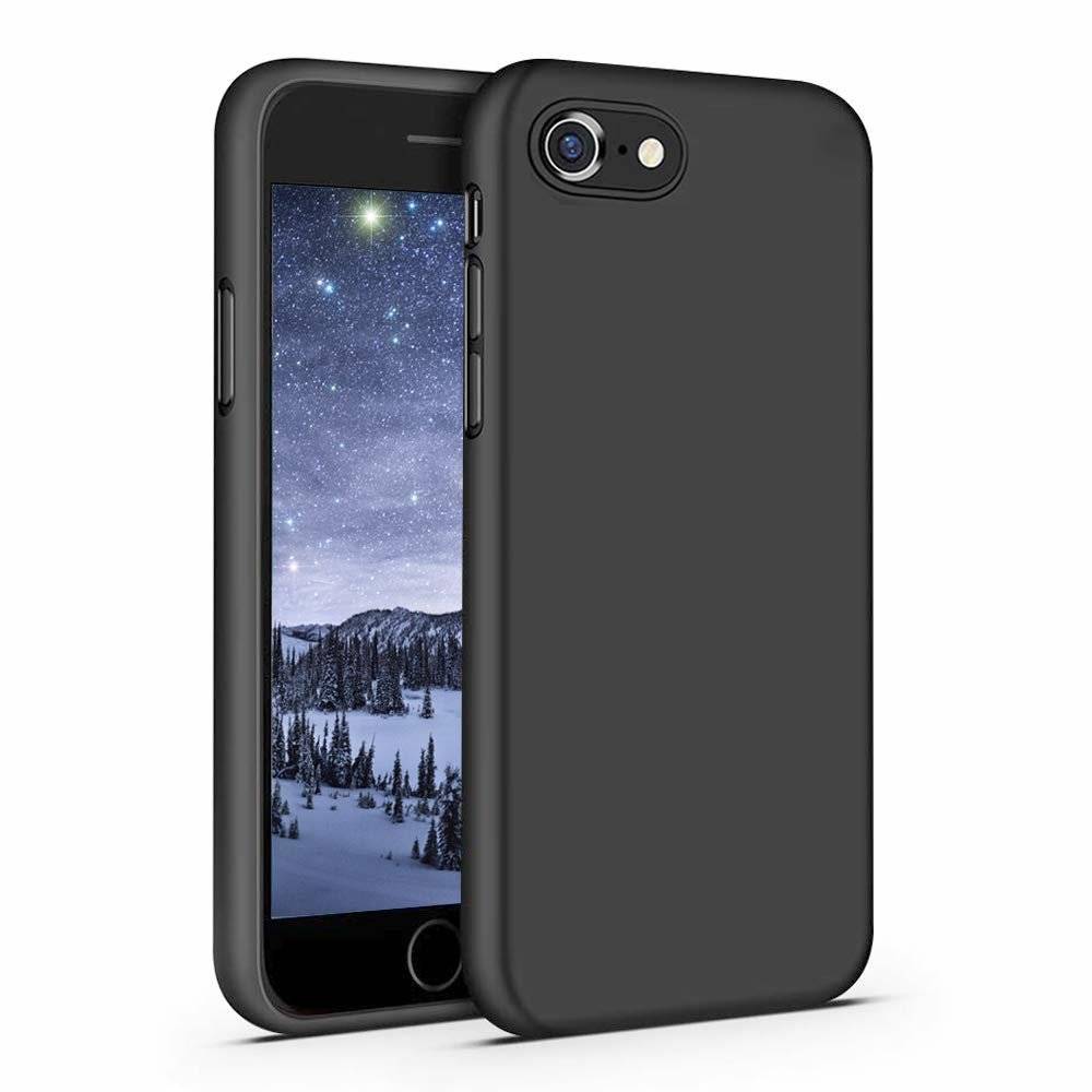 iPhone 7/8/SE Handyhülle weiches Silikon schwarz