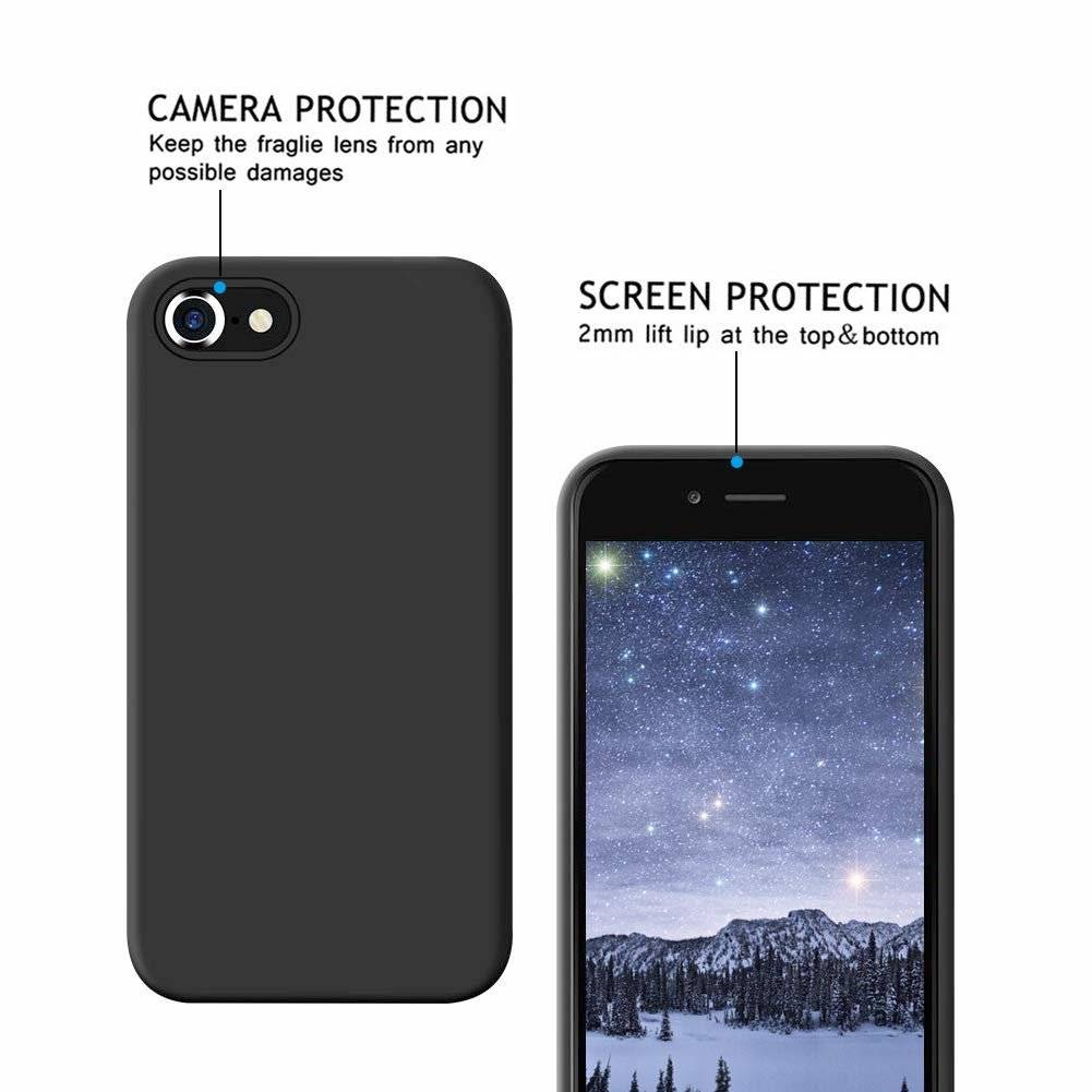 iPhone 7/8/SE Handyhülle weiches Silikon schwarz