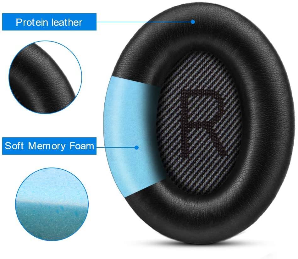Ohrpolster für Bose QC 35/25/15 Kopfhörer 1 Paar Black