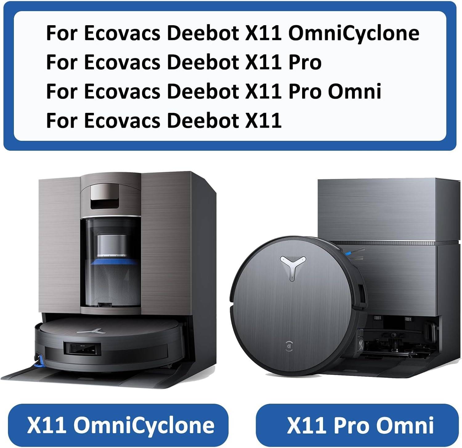 Ersatzteil-Set kompatibel mit Ecovacs Deebot X11 Serie Saugroboter