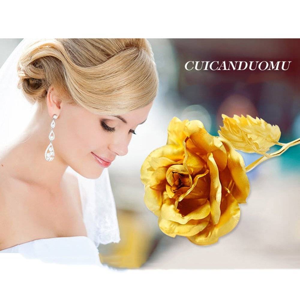 Goldrose - vergoldete ewige Rose in Geschenkbox