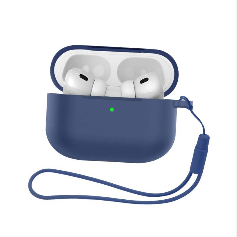 Silikon Schutzhülle kompatibel mit Apple AirPods Pro 3 - Zweiteiliges Set Blue