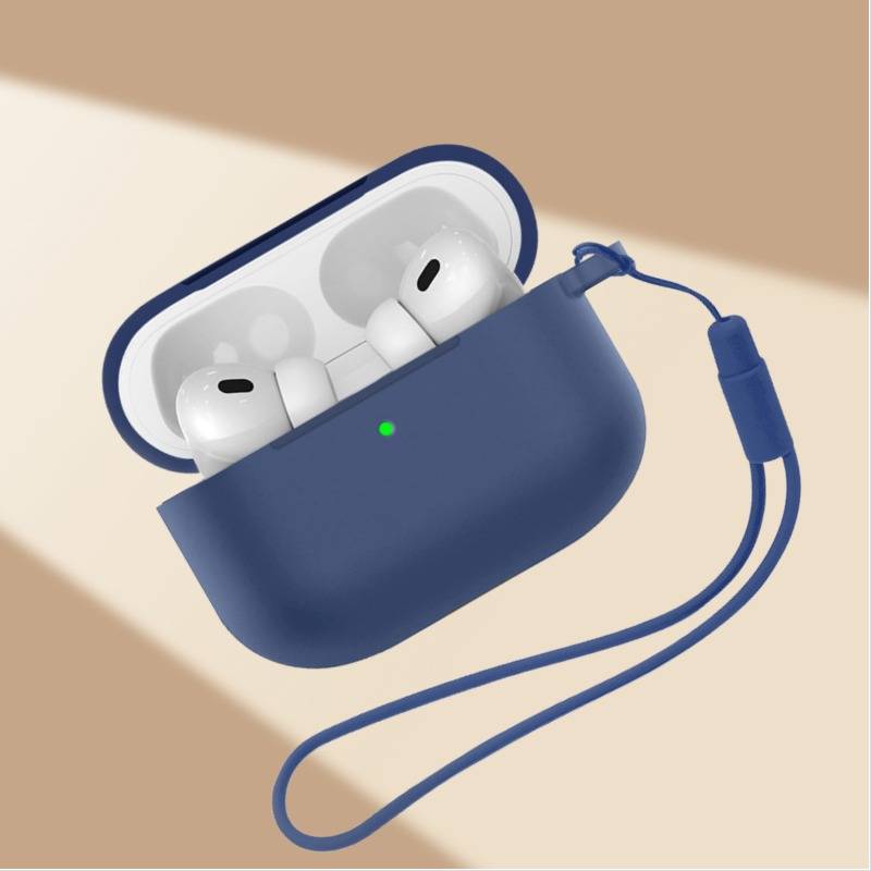 Silikon Schutzhülle kompatibel mit Apple AirPods Pro 3 - Zweiteiliges Set Blue