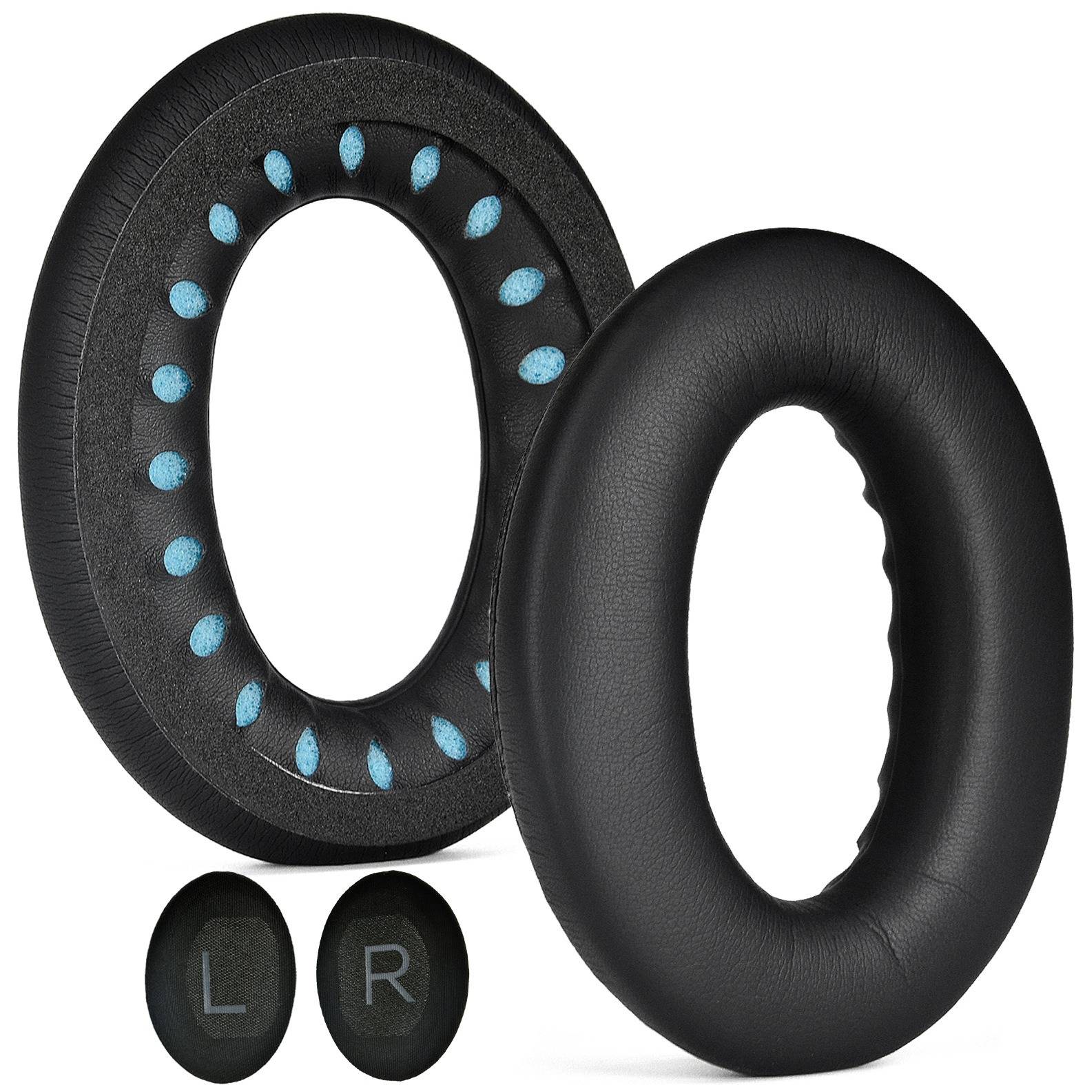 2 Ersatz-Ohrpolster kompatibel mit Bose QuietComfort Bluetooth-Kopfhörern - Schwarz