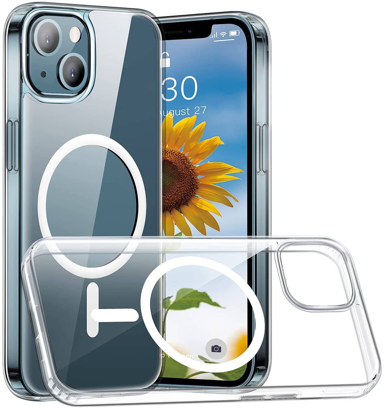 iPhone 13 Pro Max Hülle kompatibel mit MagSafe-Ladegerät Transparent