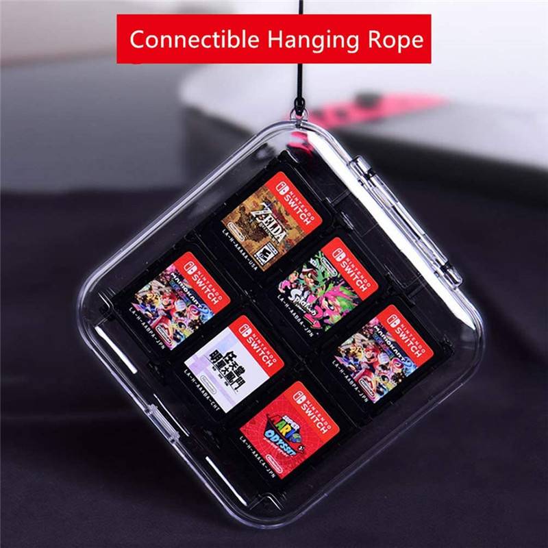 Kartenhalter für Nintendo Switch Spiele, 12 Fächer - Transparent