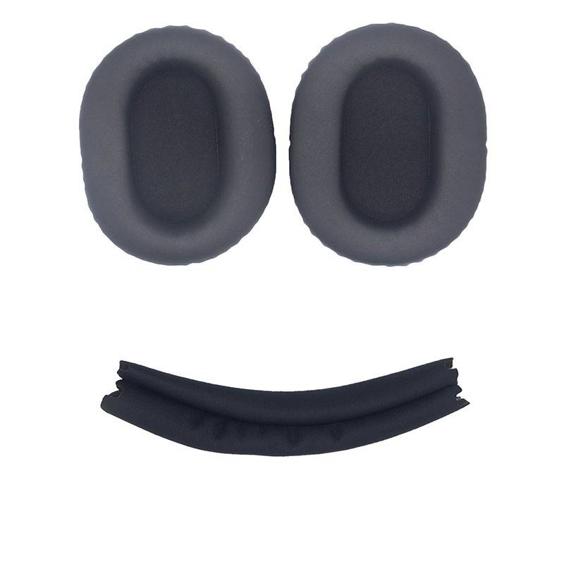 Ersatz-Ohrpolster + Kopfbügel-Set kompatibel mit Sony WH-CH710N/CH720N (3-teiliges Set) Black