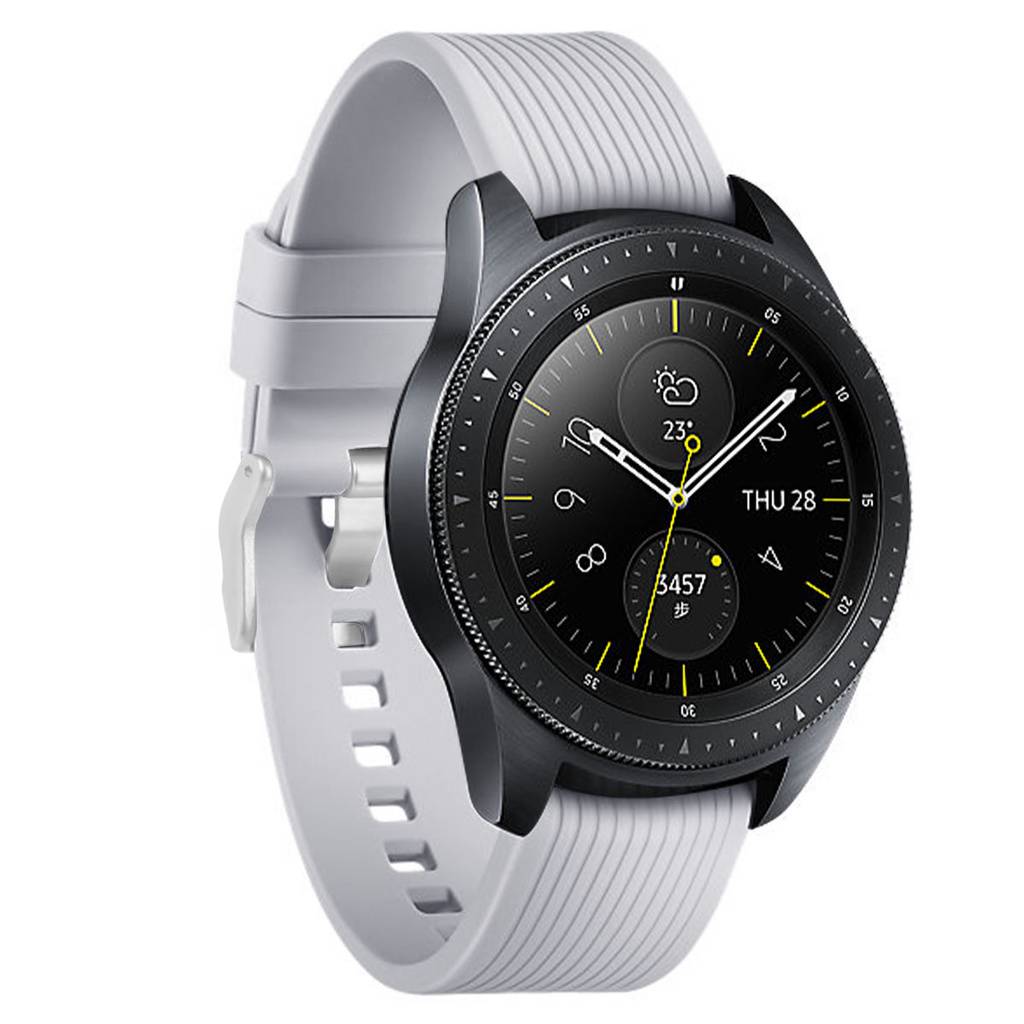 Armband für Samsung GalaxyWatch 42mm SM-R810/SM-R815 Silikon grau S