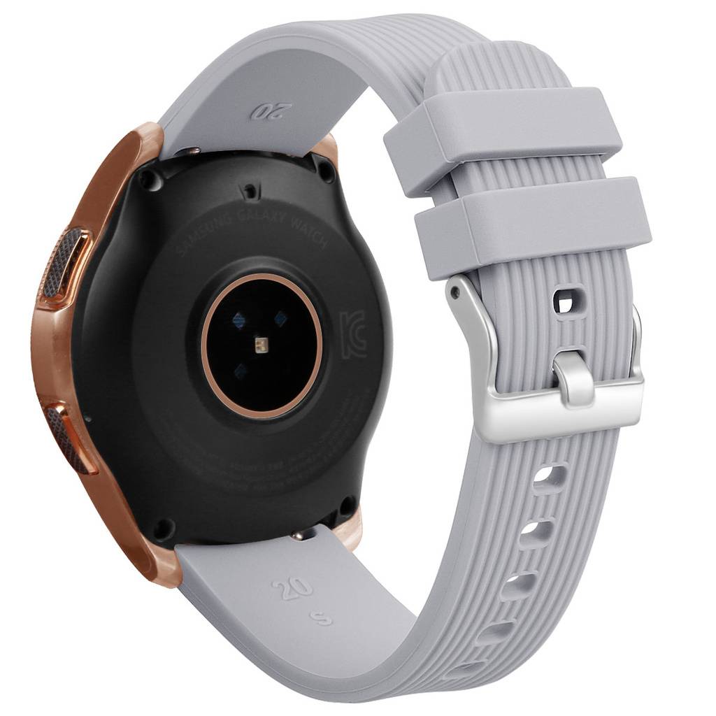 Armband für Samsung GalaxyWatch 42mm SM-R810/SM-R815 Silikon grau S