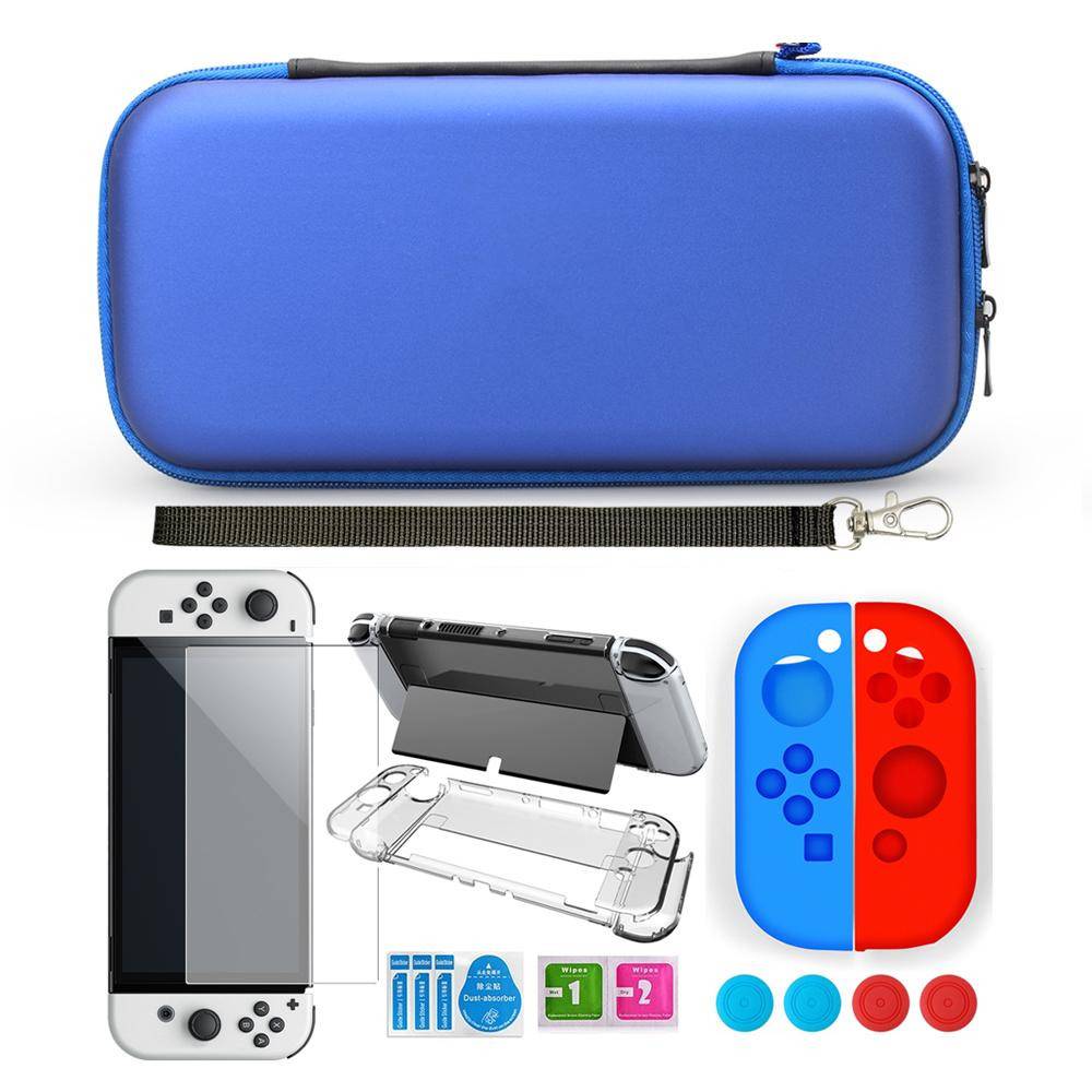 Nintendo Switch OLED Etui mit Zubehör 9-teilig Blue