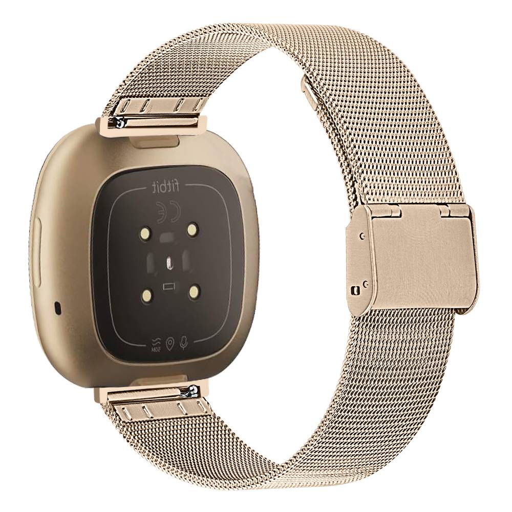 Edelstahl-Uhrenarmband Metallarmband für Fitbit Versa 3 Gold