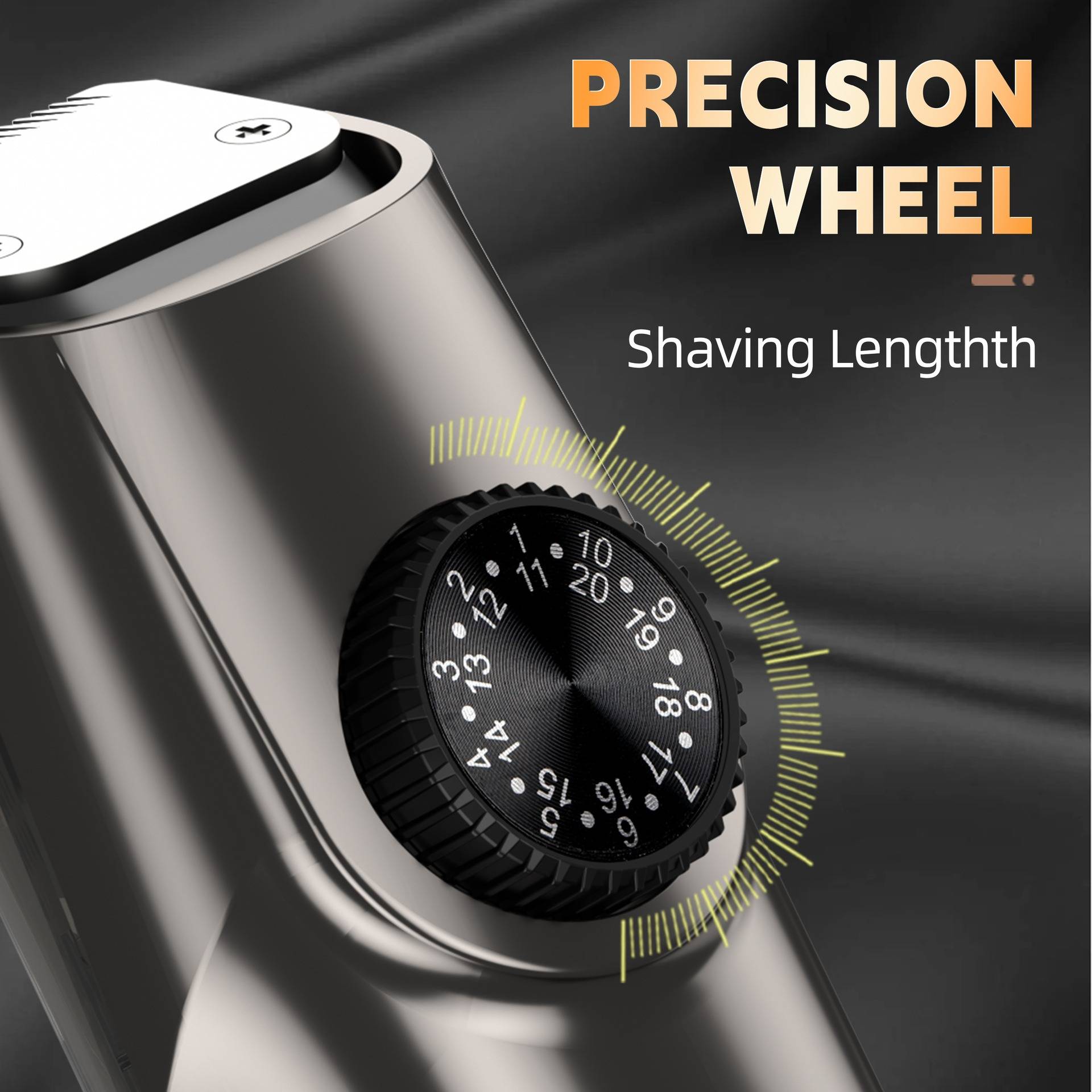 Vakuum-Haarschneider mit LCD-Display, wiederaufladbarer elektrischer Haartrimmer Gunmetal