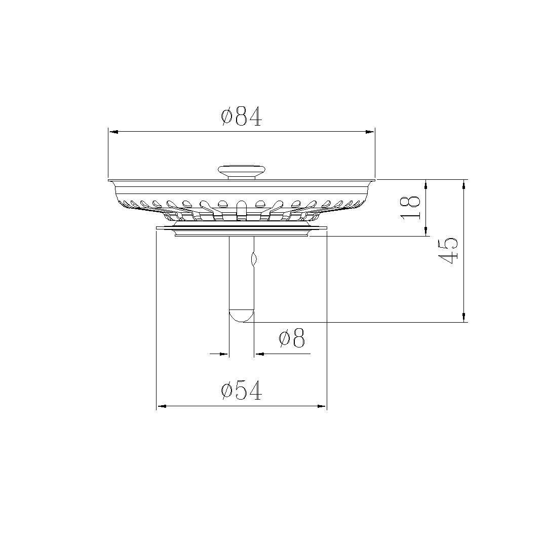 84mm Edelstahl Spülbecken Sieb - Ideales Spülbecken Zubehör