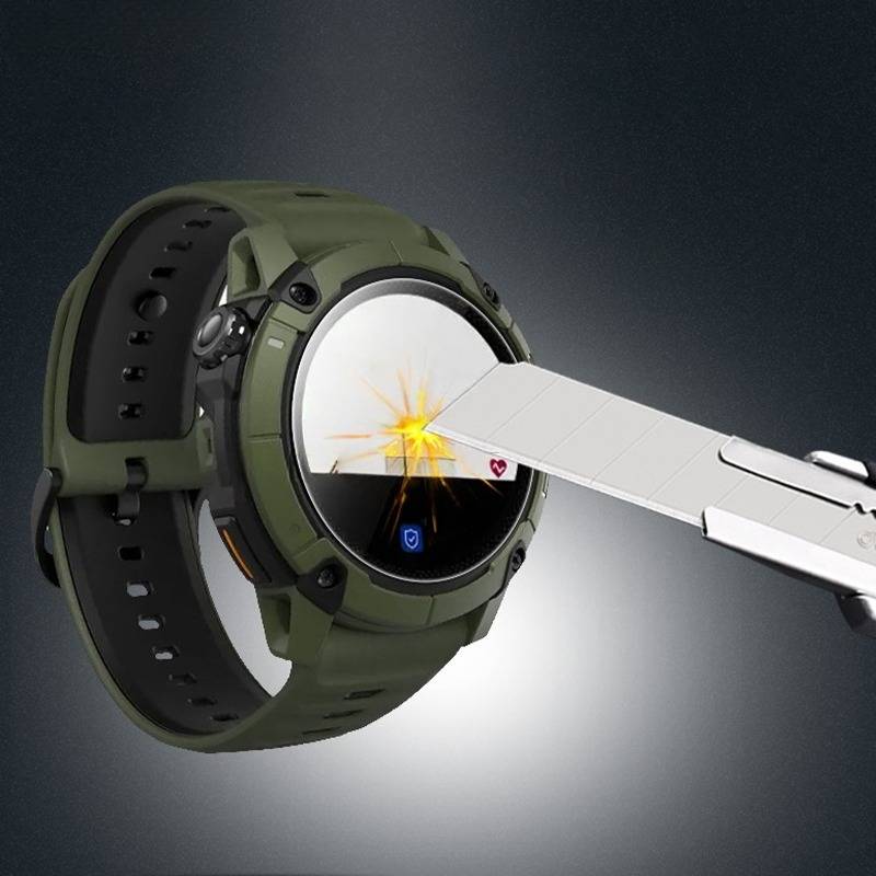 Hochwertiger HD-Displayschutz aus gehärtetem Glas mit doppelter Aluminiumstärke (2er-Pack), kompatibel mit Coros Nomad