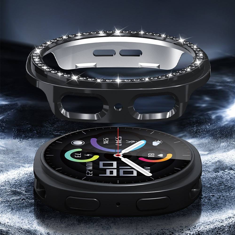 PC Schutzhülle mit Strasssteinen, kompatibel mit Samsung Galaxy Watch8 44 mm