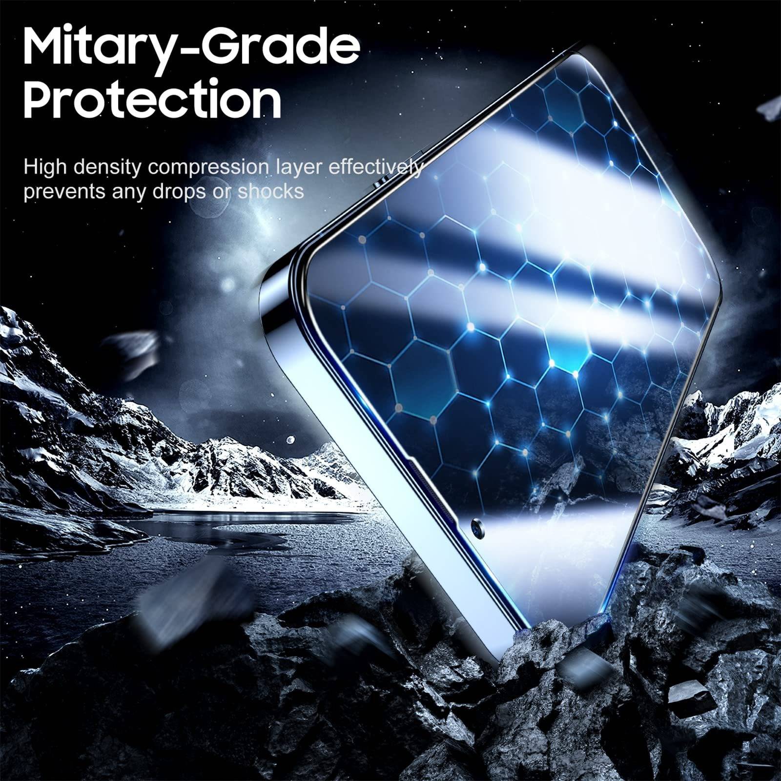 3rd Gen HD Schutzfolie aus gehärtetem Glas mit staubfreiem Applikator, wiederverwendbar, kompatibel mit iPhone 16 Pro/17