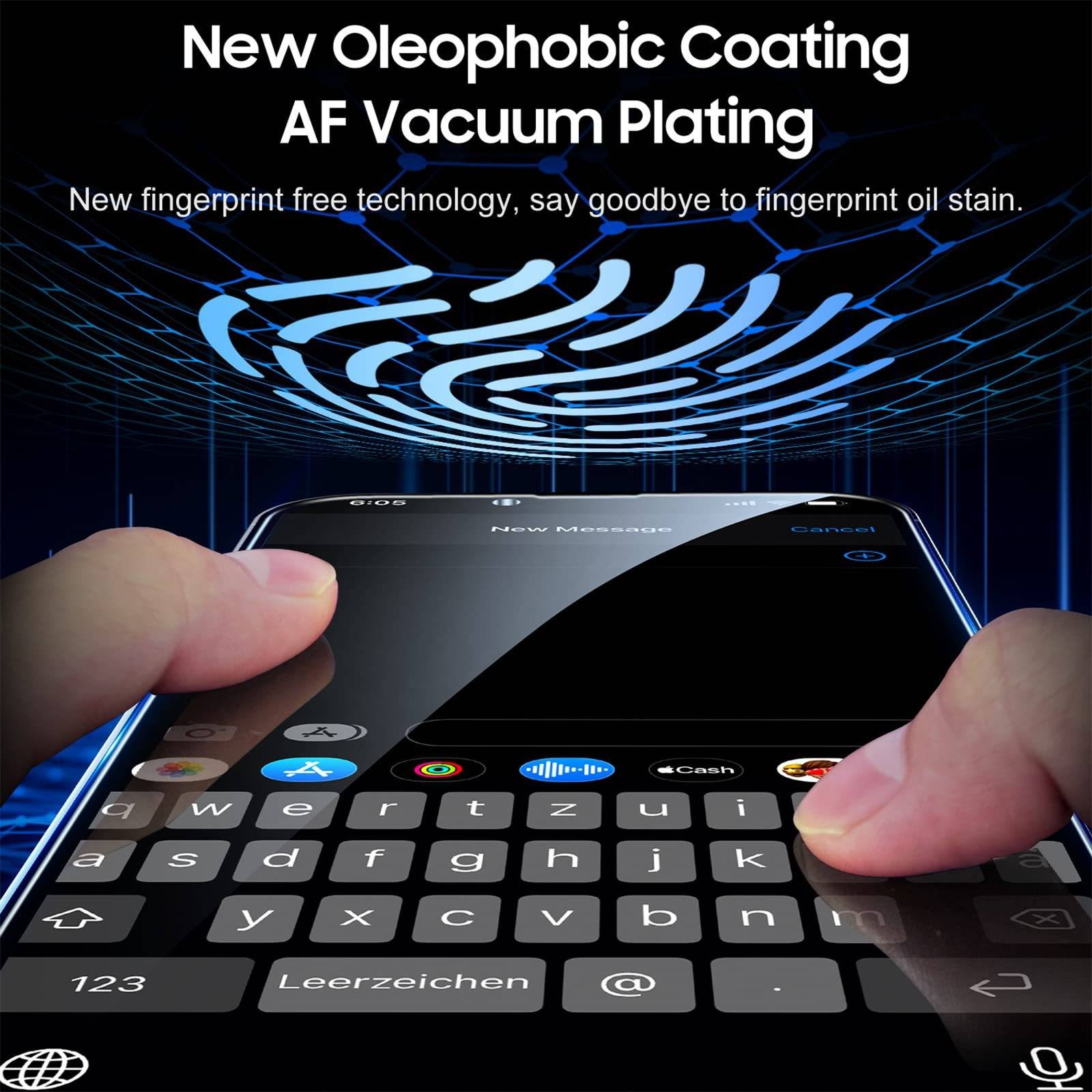 3rd Gen HD Schutzfolie aus gehärtetem Glas mit staubfreiem Applikator, wiederverwendbar, kompatibel mit iPhone 16 Pro/17