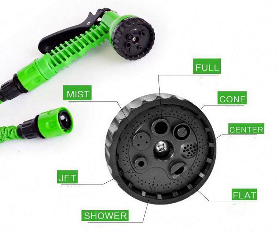 Expandierender Wasserschlauch mit Düse (5-15 Meter)