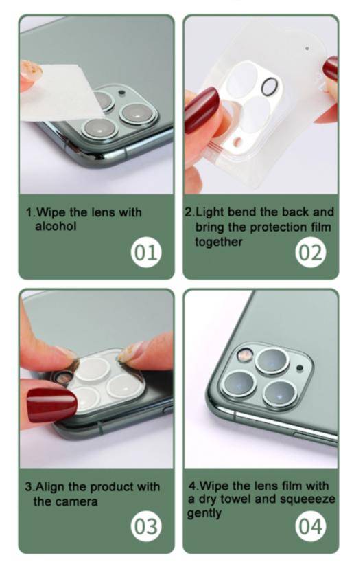 Kameraschutz für iPhone 12 Pro Max aus gehärtetem Glas 2er-Pack