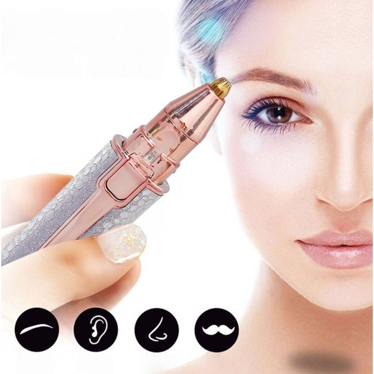 2-in-1 Elektrorasierer & Haartrimmer mit austauschbaren Dual-Köpfen Pink