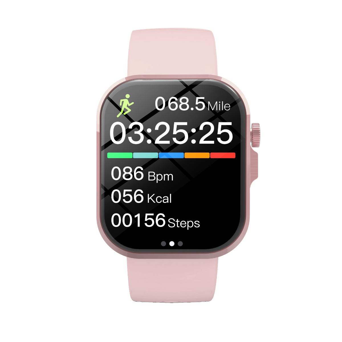 Multifunktionale Smartwatch mit Bluetooth-Anruffunktion und Gesundheitsüberwachung Pink
