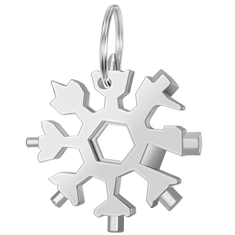 Multifunktionswerkzeug 18-in-1 "Schneekristall" Schwarz Silver