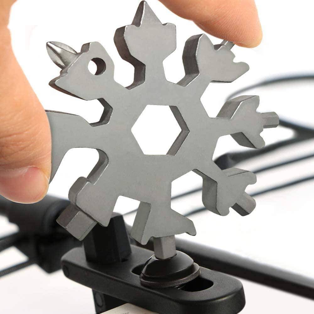 Multifunktionswerkzeug 18-in-1 "Schneekristall" Schwarz Silver