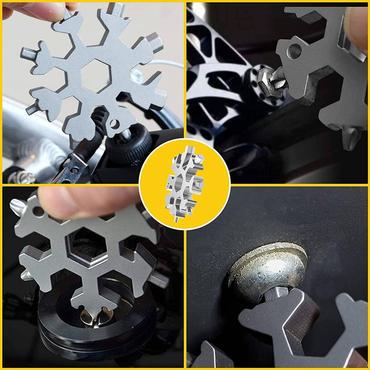 Multifunktionswerkzeug 18-in-1 "Schneekristall" Schwarz Silver