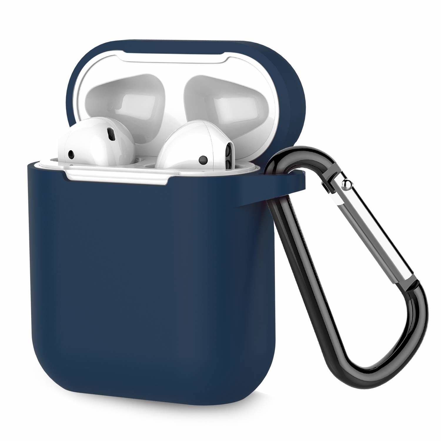 Airpods Schutzhülle aus Silikon Dunkelblau