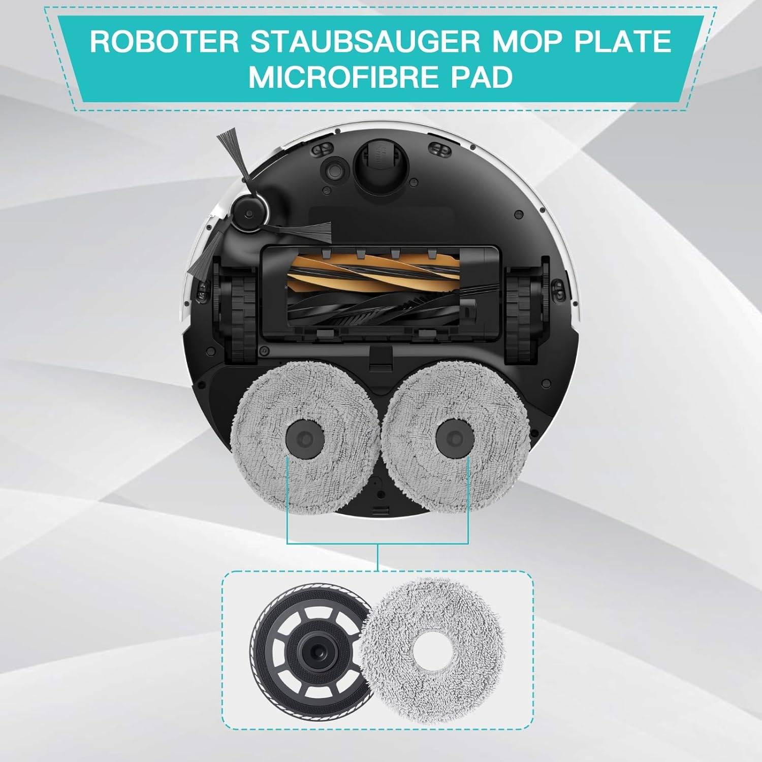 Ersatz-Mop-Rahmen-Set kompatibel mit Dreame X50 Ultra Serie Roboterstaubsauger