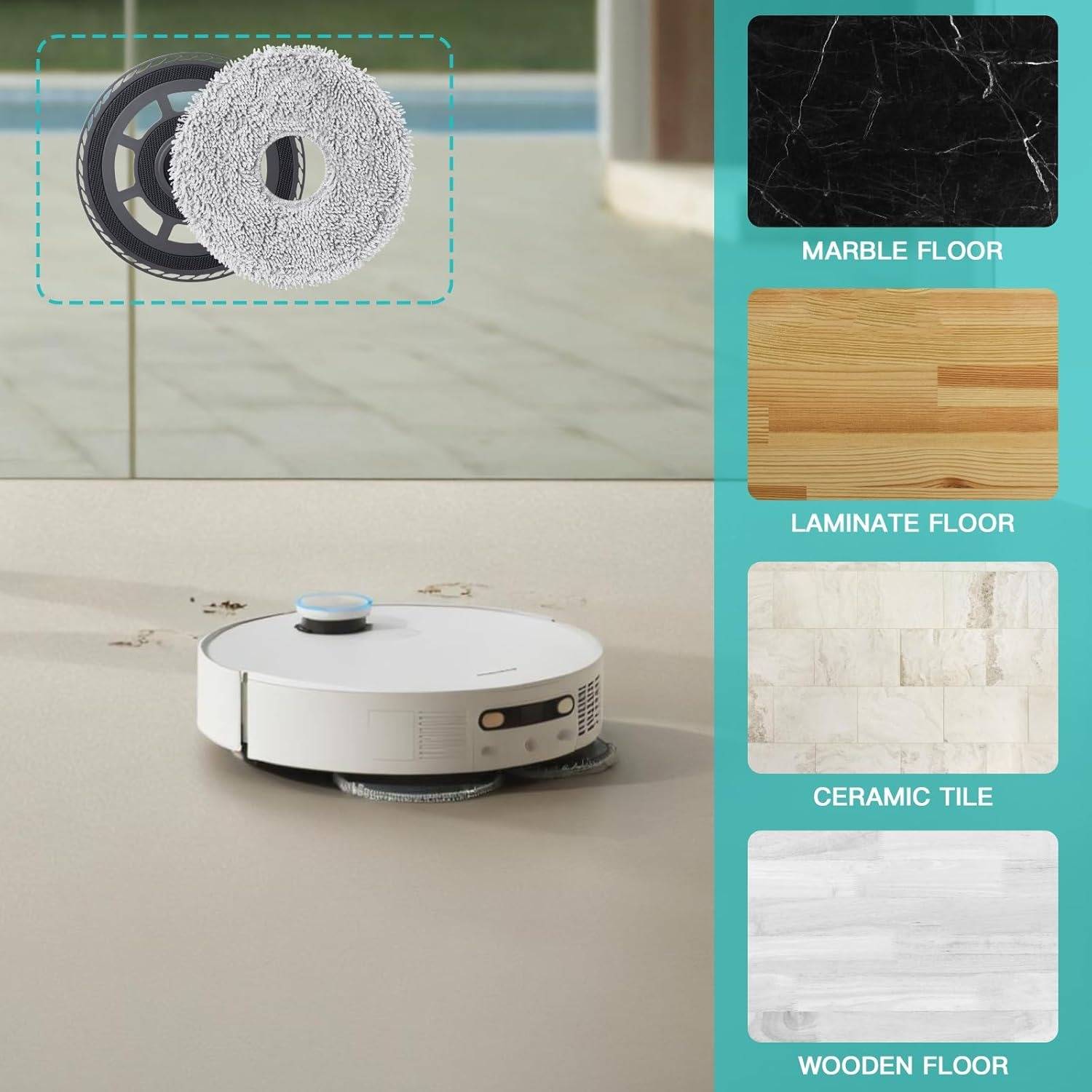 Ersatz-Mop-Rahmen-Set kompatibel mit Dreame X50 Ultra Serie Roboterstaubsauger