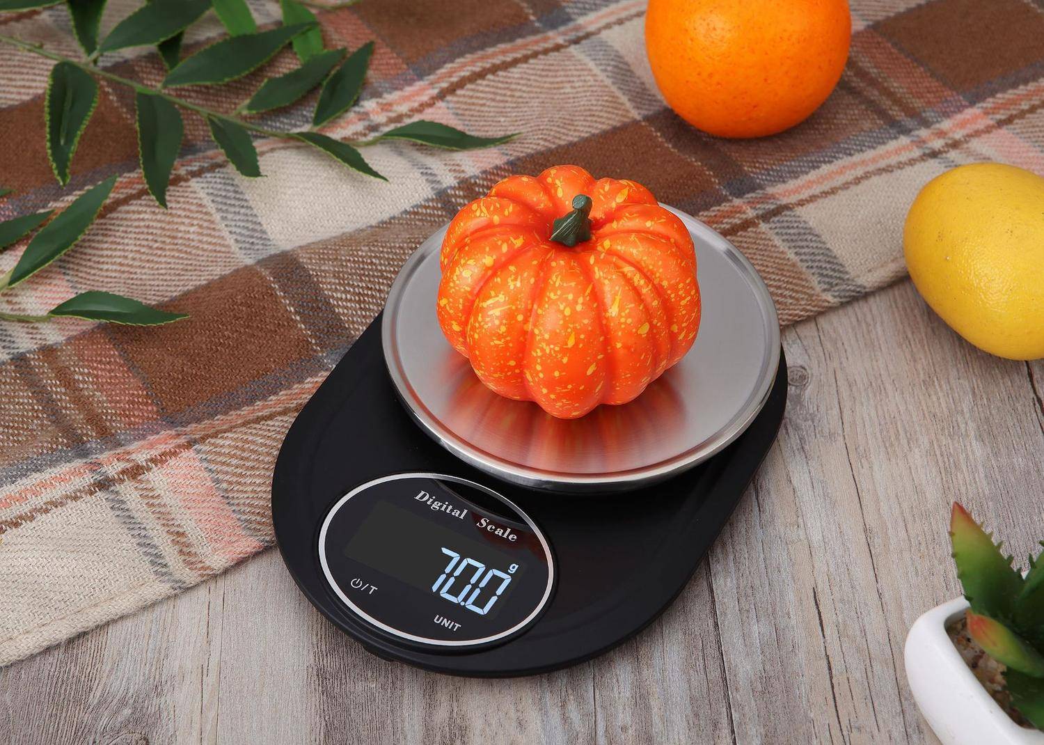 Digitale Küchenwaage 2 kg / 0,1 g Edelstahl Schwarz / Silber