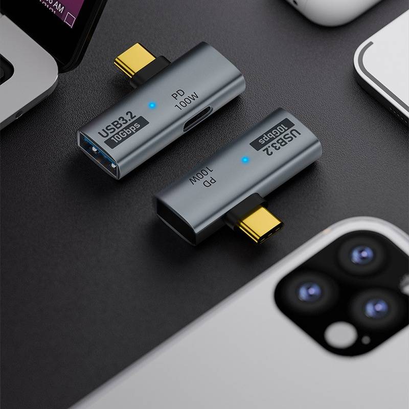 2-in-1 Multifunktionaler USB-C Adapter: Simultanes USB & 100W PD Laden