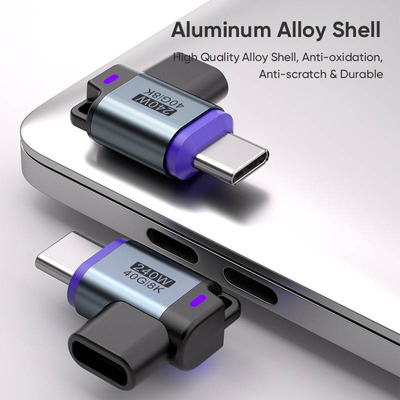 24-Pin T-förmiger 8K/40Gbps 240W Typ-C Adapter mit magnetischem Anschluss, kompatibel mit APPLE, Samsung, Huawei