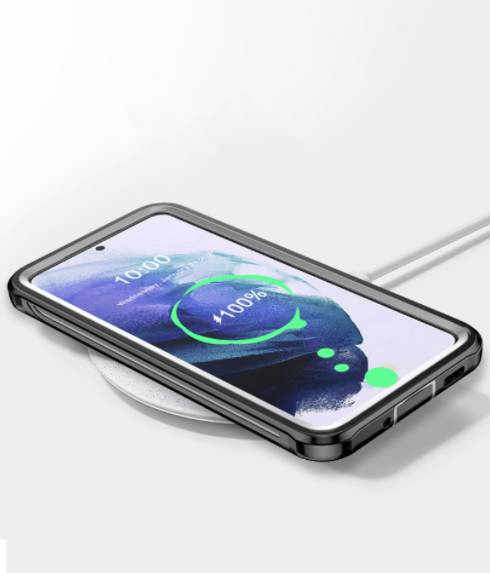 Samsung Galaxy S21 Ultra Hülle extra stoßfest TPU/PC Schwarz/Grau