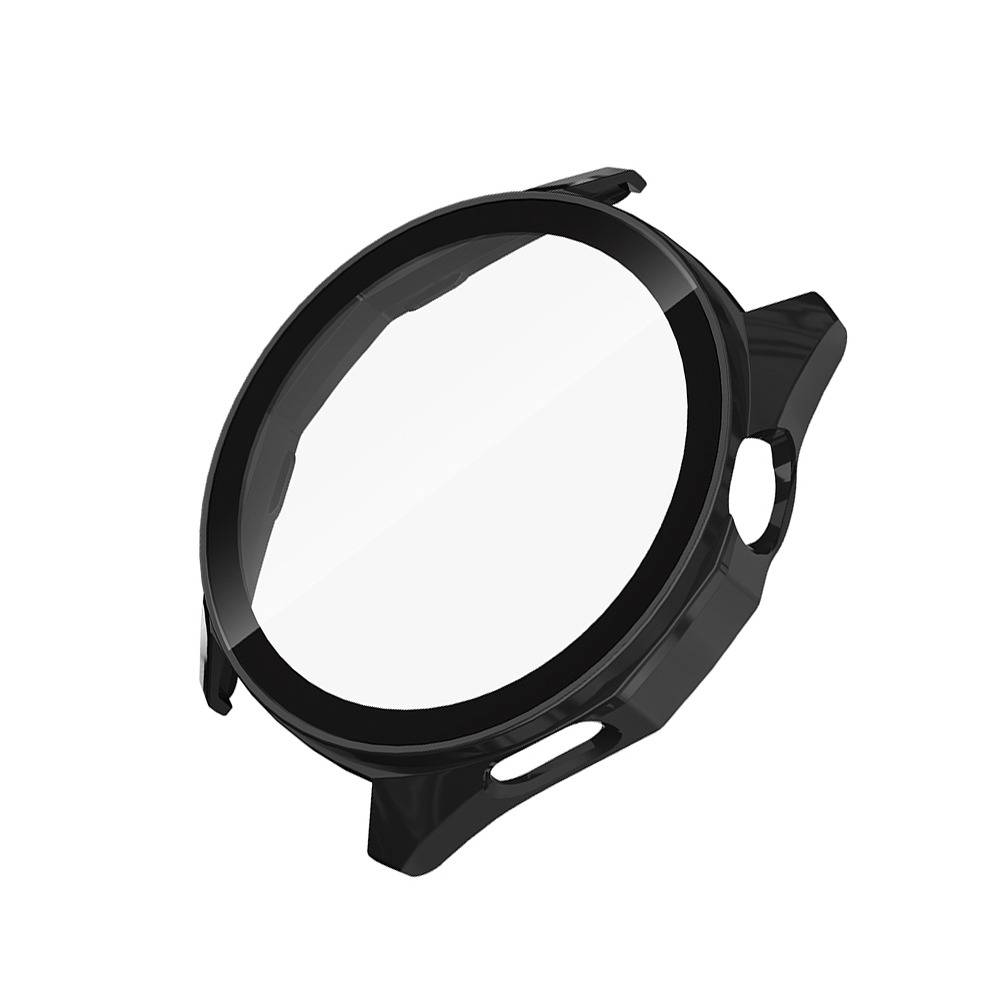 Schwarzes PC-Uhrengehäuse mit Displayschutzfolie aus gehärtetem Glas, kompatibel mit Huawei GT6 Pro 46mm