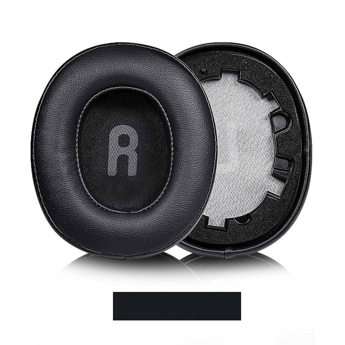 Schwarze Proteinleder-Ohrpolster und Kopfbandabdeckung kompatibel mit JBL TUNE T700BT, T710, T720, T750BTNC, T760NC Kopfhörern (3-teiliges Set)