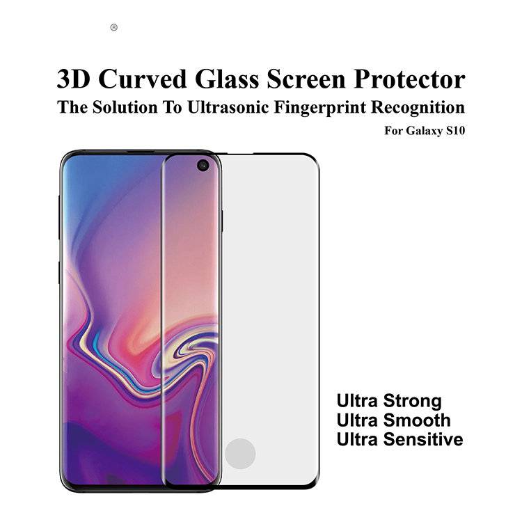 Displayschutz Samsung Galaxy S10 gehärtetes Glas